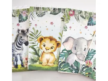 Notizblock Mini Tiermotive 5er Set