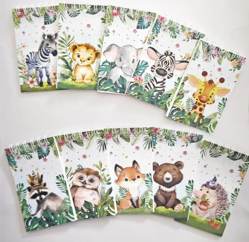 Notizblock Mini Tiermotive 5er Set