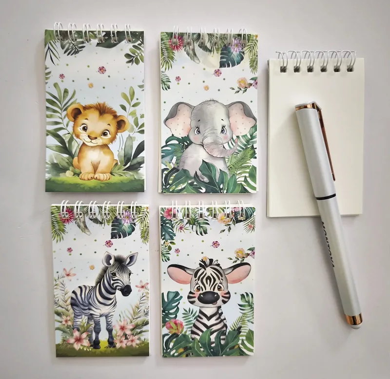 Notizblock Mini Tiermotive 5er Set