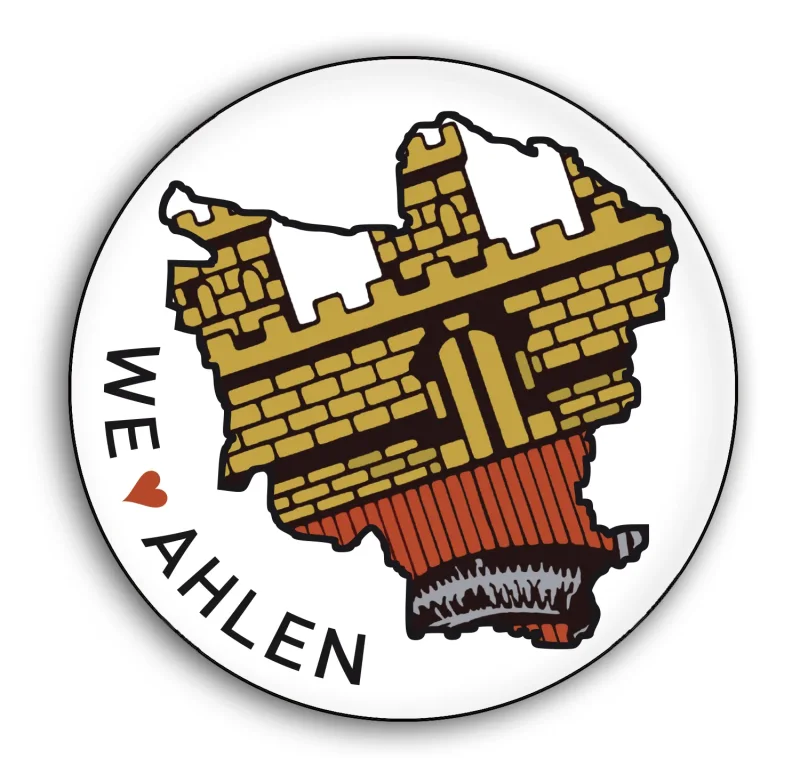 10 Aufkleber Ahlen rund