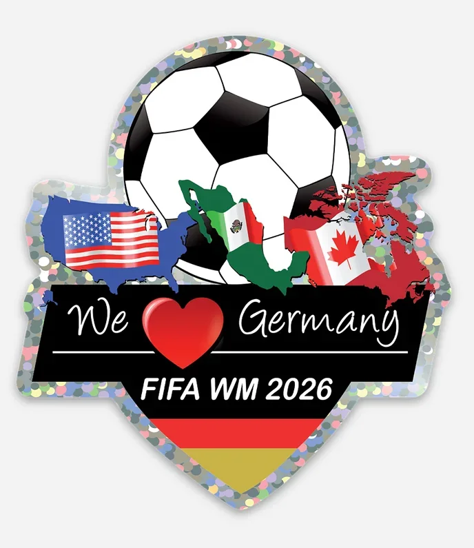 Glitzersticker WM 2026 Germany