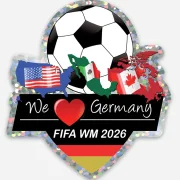 Glitzersticker WM 2026 Germany