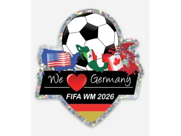Glitzersticker WM 2026 Germany
