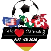 Glitzersticker WM 2026 Germany