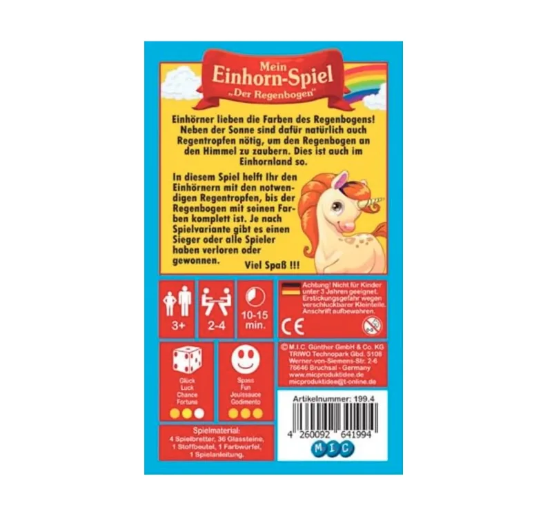 Einhorn-Spiel Regenbogen