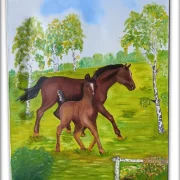 Ölgemälde Pferde von H. Daniel