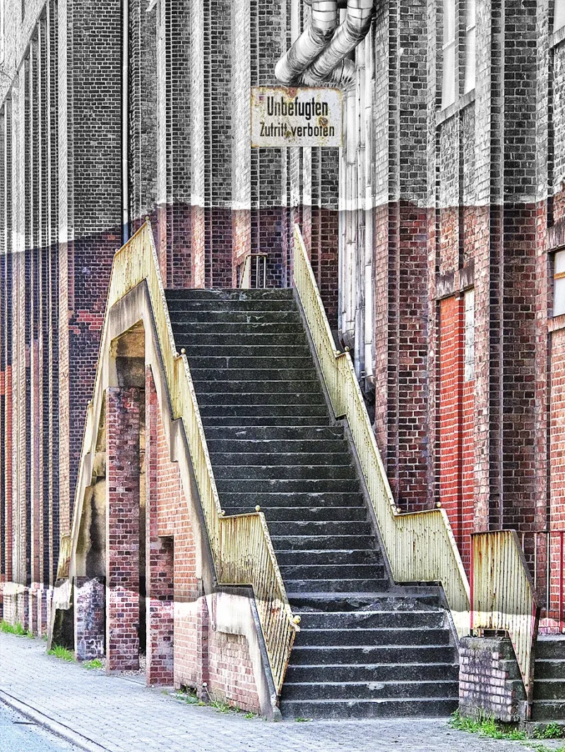 Plattendirektdruck Motiv Treppe