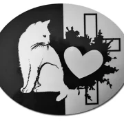 Gedenktafel Grabplatte Katze