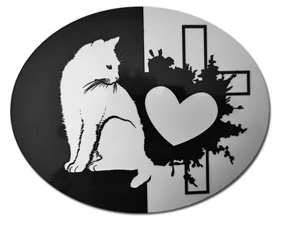 Gedenktafel Grabplatte Katze