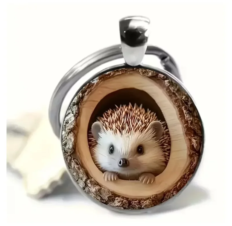 Metall Schlüsselanhänger Igel