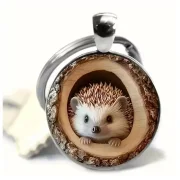 Metall Schlüsselanhänger Igel