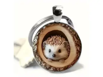 Metall Schlüsselanhänger Igel