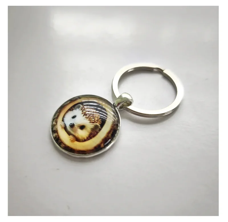 Metall Schlüsselanhänger Igel