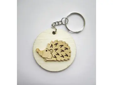 Holz Schlüsselanhänger Igel
