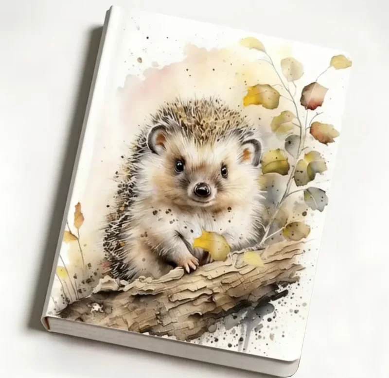 Notizbuch mit Igelmotiv