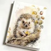 Notizbuch mit Igelmotiv