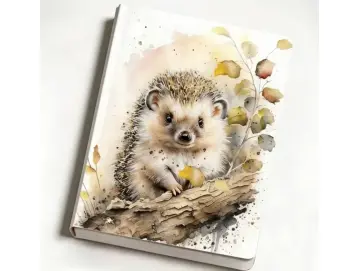 Notizbuch mit Igelmotiv