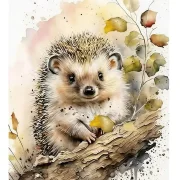 Notizbuch mit Igelmotiv