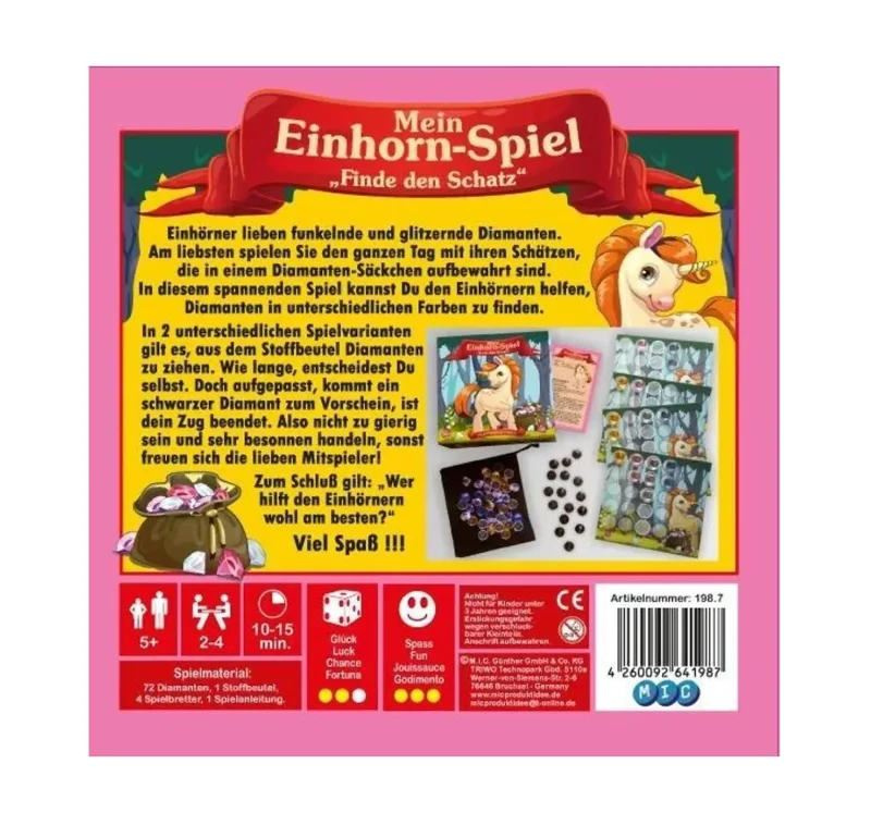 Einhorn-Spiel Schatzsuche