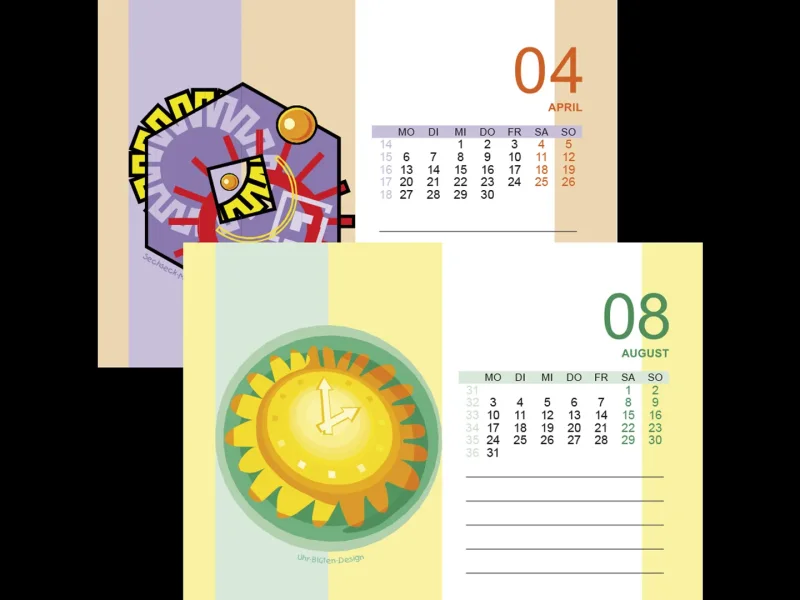 Tischkalender abstrakt