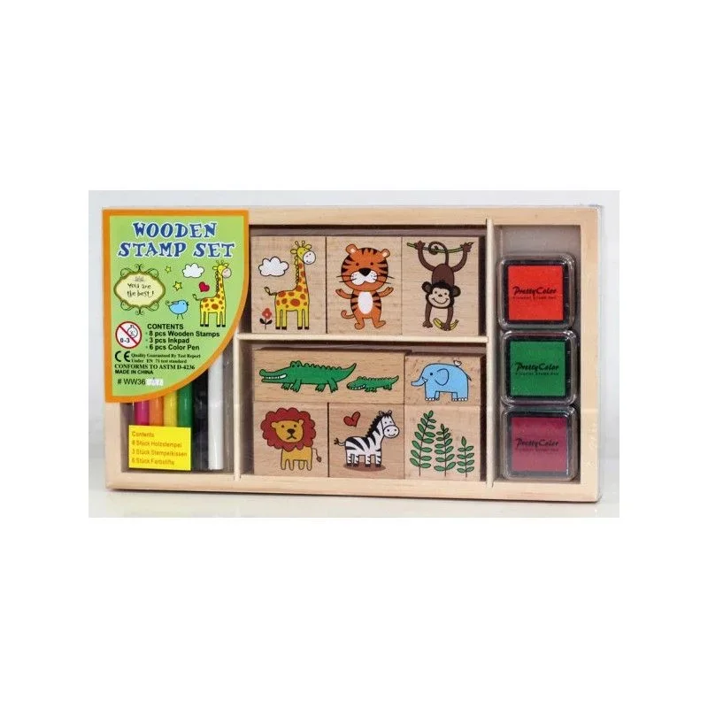 Holz Stempel Set Tiere